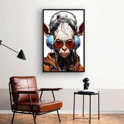 Quadro Decorativo Cyberpunk Mouse