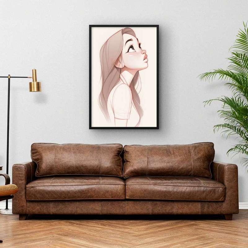 Quadro Decorativo Cartoon Girl