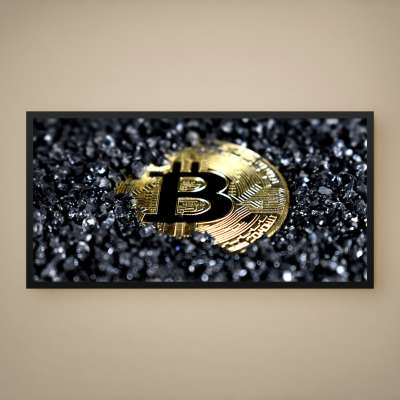 Quadro Decorativo Moeda Bitcoin I