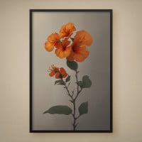 Quadro Decorativo Hibiscos Vermelhos