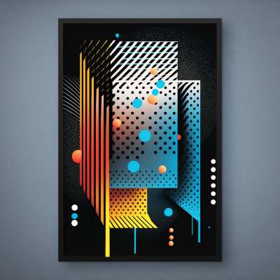 Quadro Decorativo Abstrato New 80s