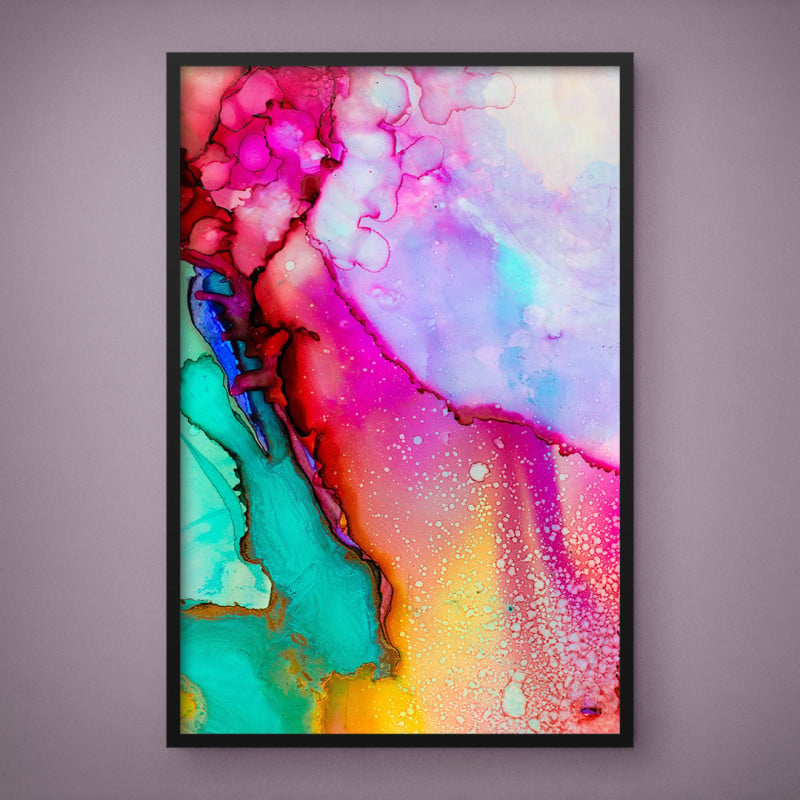 Quadro Decorativo Abstrato Aqua Vibrante