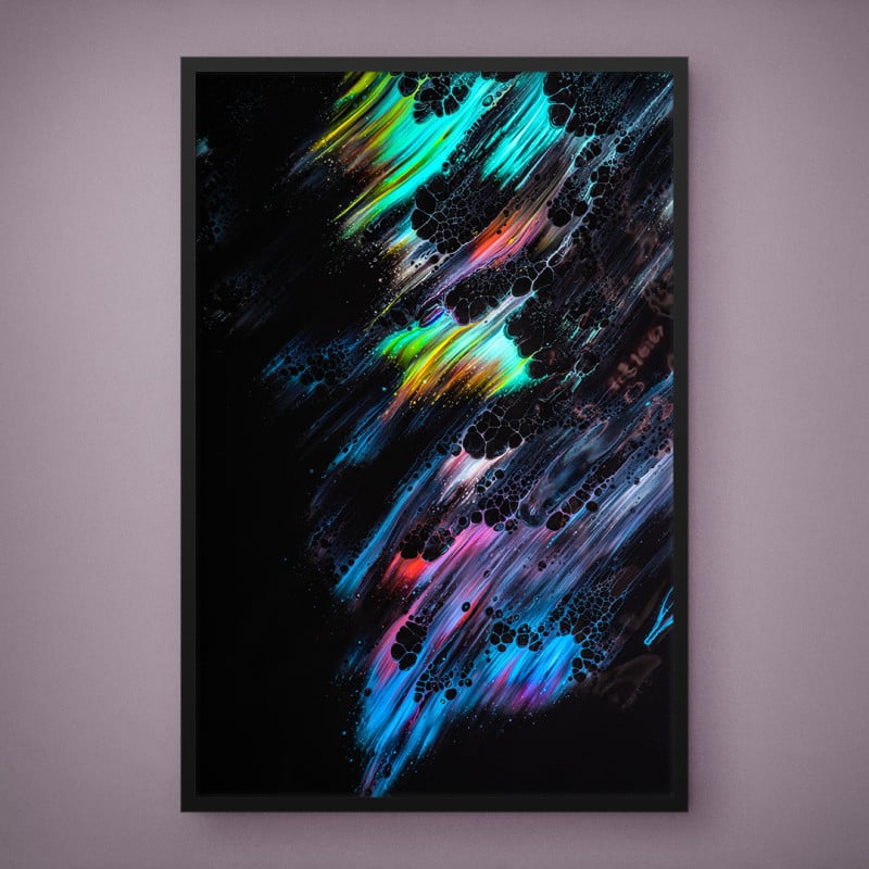 Quadro Decorativo Abstrato Tons Neon