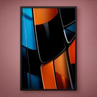 Quadro Decorativo Abstrato Tons Neon