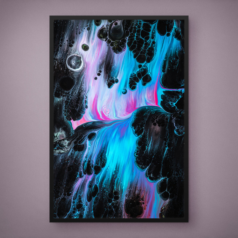 Quadro Decorativo Abstrato Tons Neon I