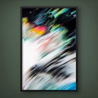 Quadro Decorativo Abstrato Pinceladas Verticais