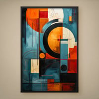 Quadro Decorativo Abstrato Tons Neon III