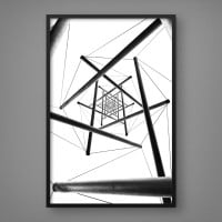 Quadro Decorativo Abstrato Pentagrama