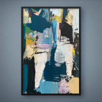 Quadro Decorativo Abstrato Suminagashi Colorful III