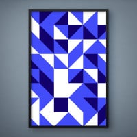 Quadro Decorativo Geométrico Linhas Fluidas