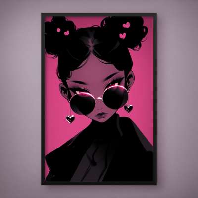 Quadro Decorativo Pink Girl