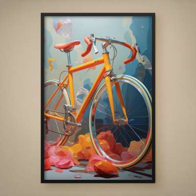 Quadro Decorativo Colorful Bike