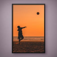 Quadro Decorativo Entardecer na Praia