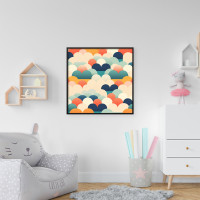 Quadro Decorativo Infantil Nuvens Coloridas