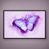 Quadro Decorativo Purple Butterfly