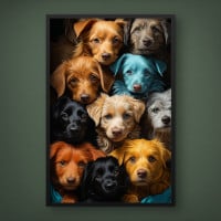 Quadro Decorativo Basset Desenhado