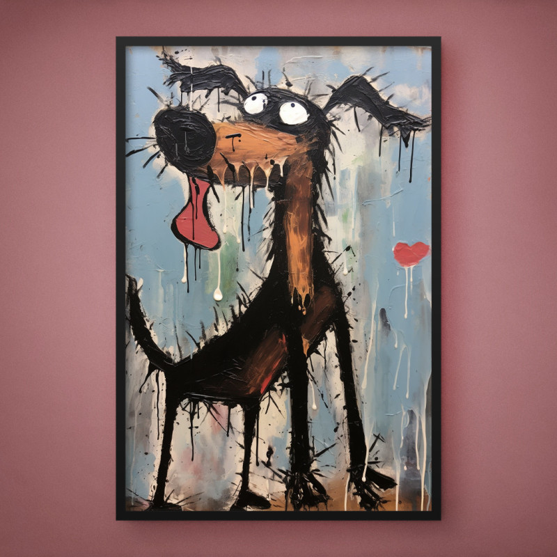 Quadro Decorativo Cachorro Cartoon