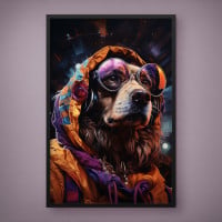 Quadro Decorativo Cachorro Ancião