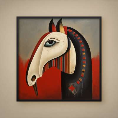 Quadro Decorativo Cavalo Egípcio