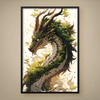 Quadro Decorativo Dragão Japonês