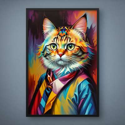 Quadro Decorativo Senhor Gato