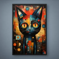 Quadro Decorativo Gatinho Robótico