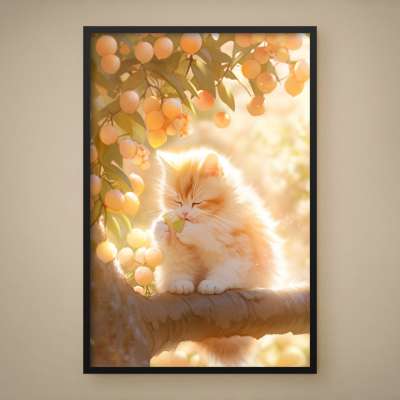 Quadro Decorativo Gatinho Sereno