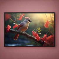 Quadro Decorativo Piquenique das Aves