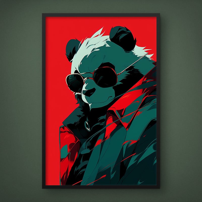 Quadro Decorativo Panda Gangster