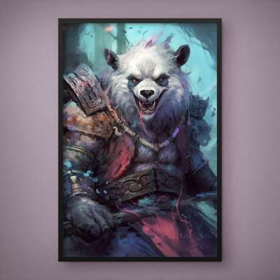 Quadro Decorativo Urso Sanguinário