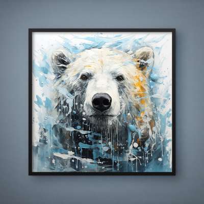 Quadro Decorativo Urso Polar