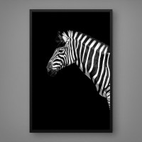 Quadro Decorativo Padrão de Zebra