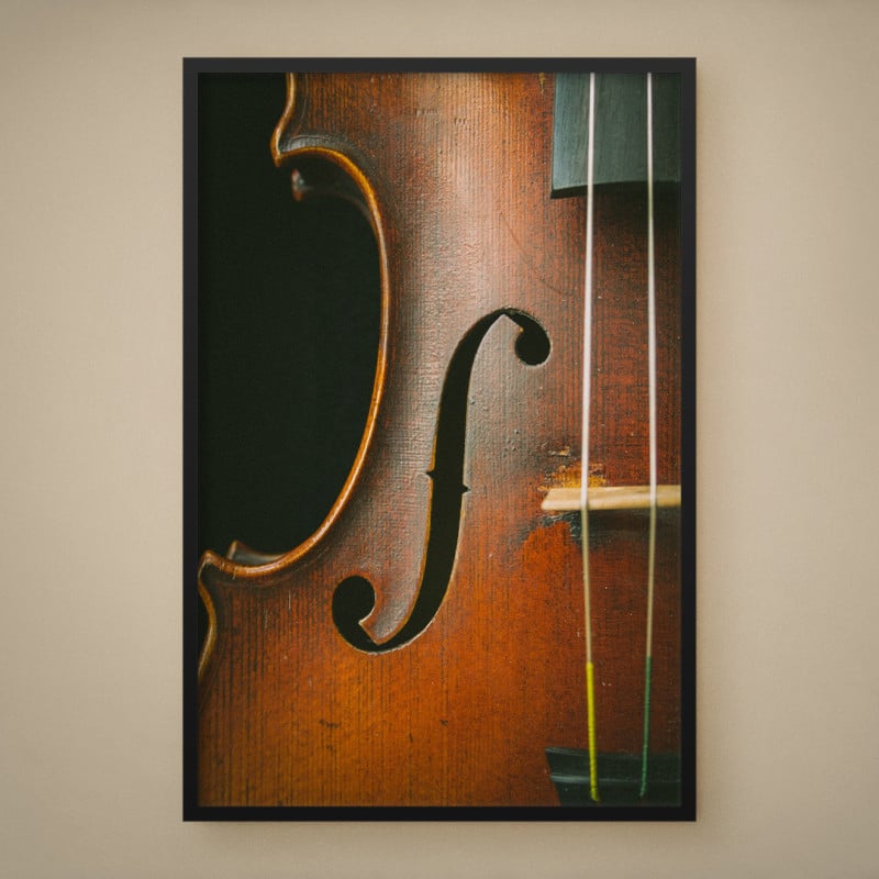 Quadro Decorativo Close no Violino