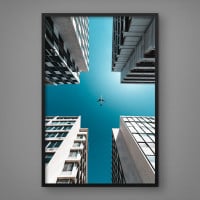 Quadro Decorativo Prédios Escorados