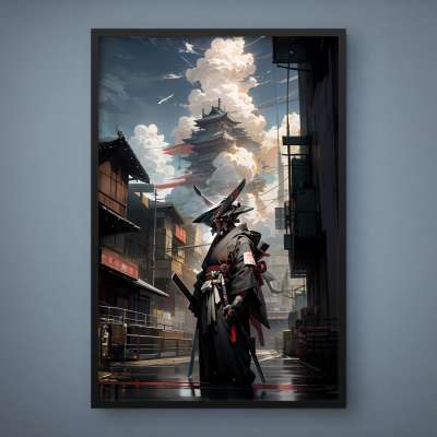 Quadro Decorativo Robô Samurai