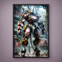 Quadro Decorativo Robô Japonês