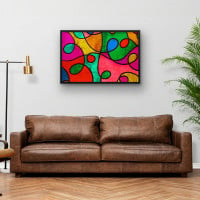 Quadro Decorativo Abstrato Puzzle Colors