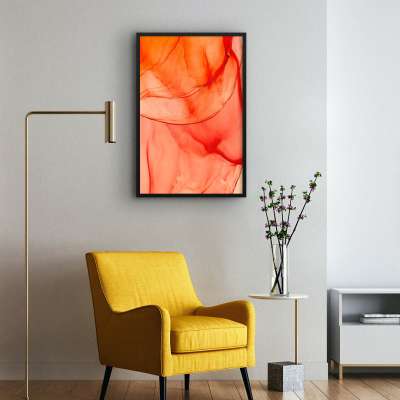 Quadro Decorativo Abstrato Âmbar Líquido