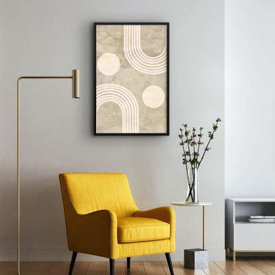 Quadro Decorativo Abstrato Círculos Concêntricos