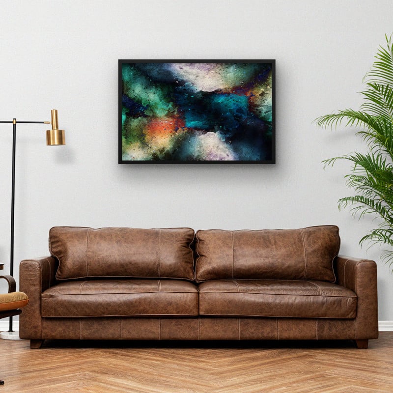 Quadro Decorativo Nebulosas Coloridas