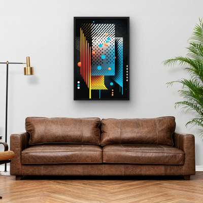 Quadro Decorativo Abstrato New 80s