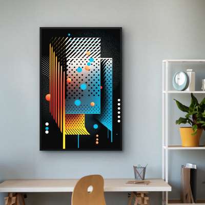 Quadro Decorativo Abstrato New 80s