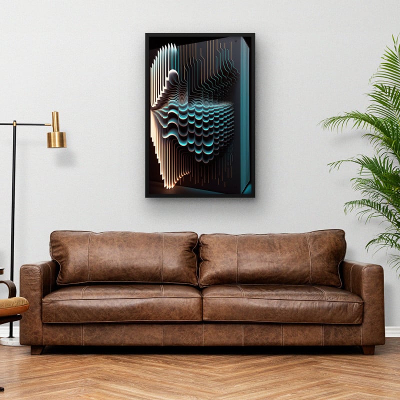 Quadro Decorativo Abstrato Sound Wave