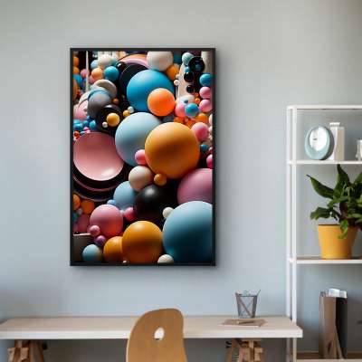 Quadro Decorativo Abstrato Bubble 3D