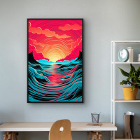 Quadro Decorativo Abstrato Strong Waves