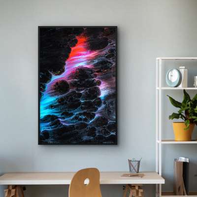 Quadro Decorativo Abstrato Tons Neon III