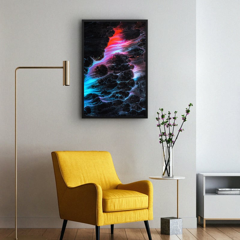 Quadro Decorativo Abstrato Tons Neon III