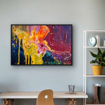 Quadro Decorativo Abstrato Splashing