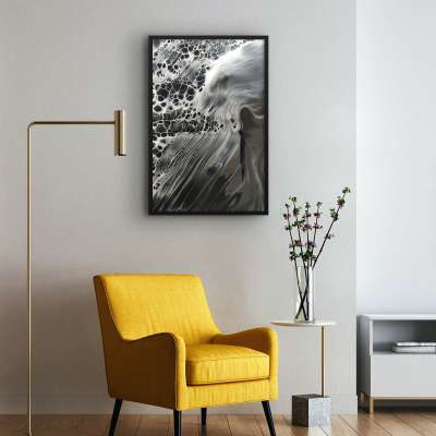 Quadro Decorativo Abstrato Suminagashi