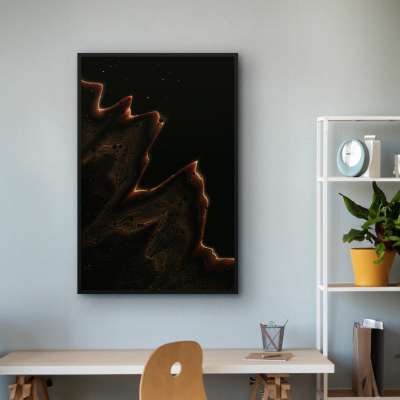 Quadro Decorativo Abstrato Shining Lava